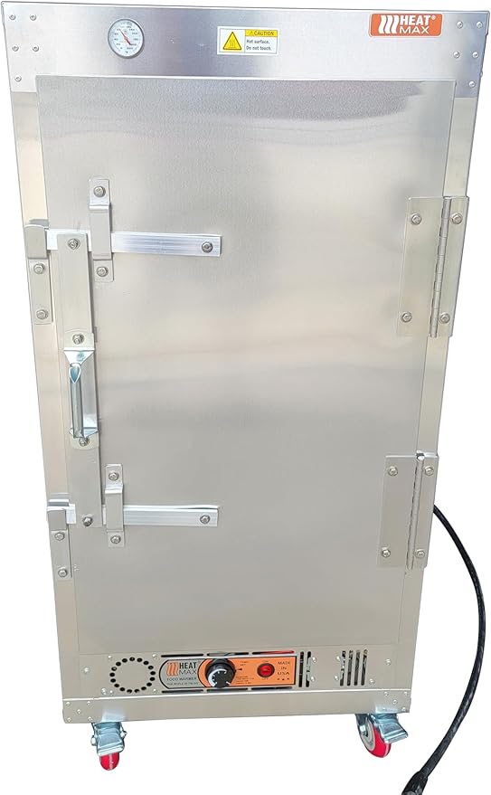 HeatMax 4 Foot Fully Insulated Commercial Electric Food Warmer Holding Cabinet for Full Size Sheet Pans, Churches, Schools, Catering, Fully Assembled, Made in USA with Service and Support, 120V Plug