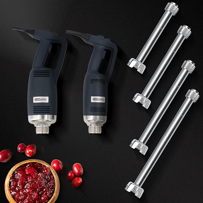 Commercial Immersion Blender, X-Heavy Huty 750W Handheld Blender, 18 Inch Detachable Shaft, 8,000-19,000 RPM Variable Speed, 42 Gallons Multifunction Pro Electric Stick Emulsifier.
