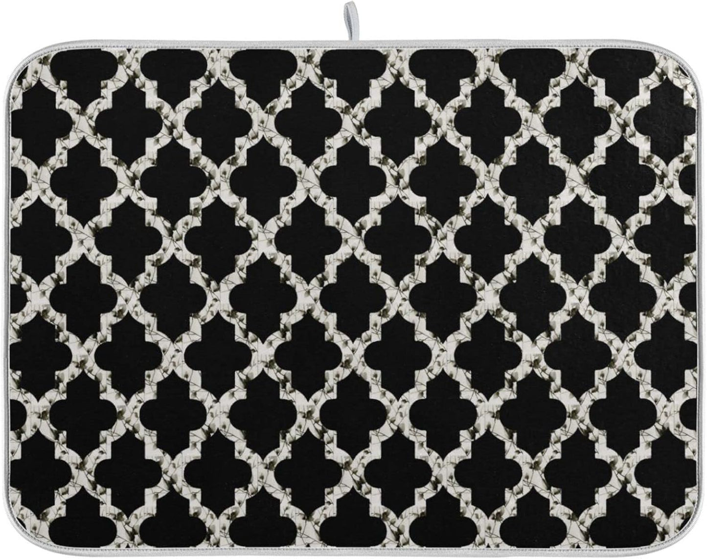 senya Super Absorbent Dish Drying Mat, Microfiber Fast-Drying Dish Mat, 16'' x 18'', Kitchen Dish Drying Pad, Geometry Texture Classic Modern