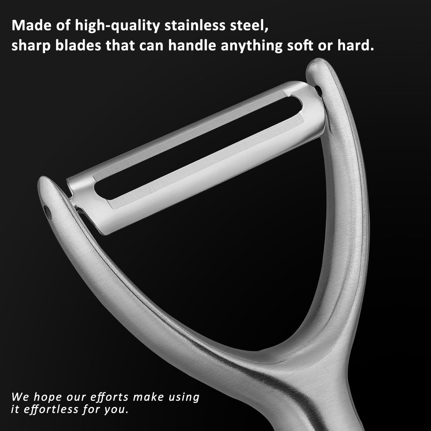 Y-Type Vegetable Peeler, Silver Chrome Finish, 304 Stainless Steel Blade, Ultra Sharp Potato Peeler for Apples, Carrots, Heavy Duty Kitchen Peeler
