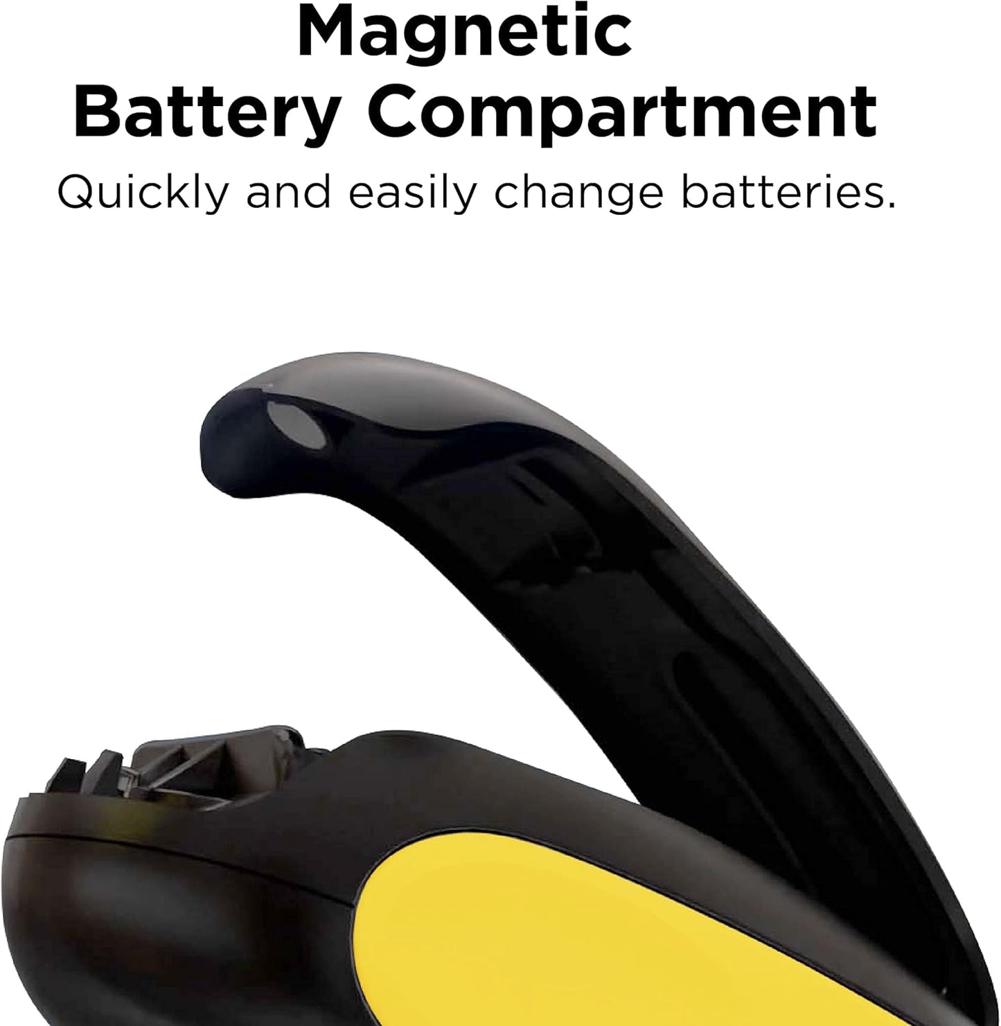 Kitchen Mama One-To-Go Electric Can Opener: One Touch, Auto Stop, Smooth Edge, Lid Lift, Safety, Automatic, Magnetic, Cordless, Battery Operated, Kitchen Appliance for Senior with Arthritis (Yellow)