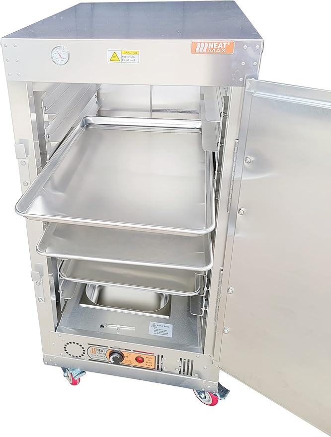 HeatMax 4 Foot Commercial Electric Food Warmer Holding Cabinet for Full Size Sheet Pans, Churches, Schools, Catering, Fully Assembled, Made in USA with Service and Support, 120V Plug