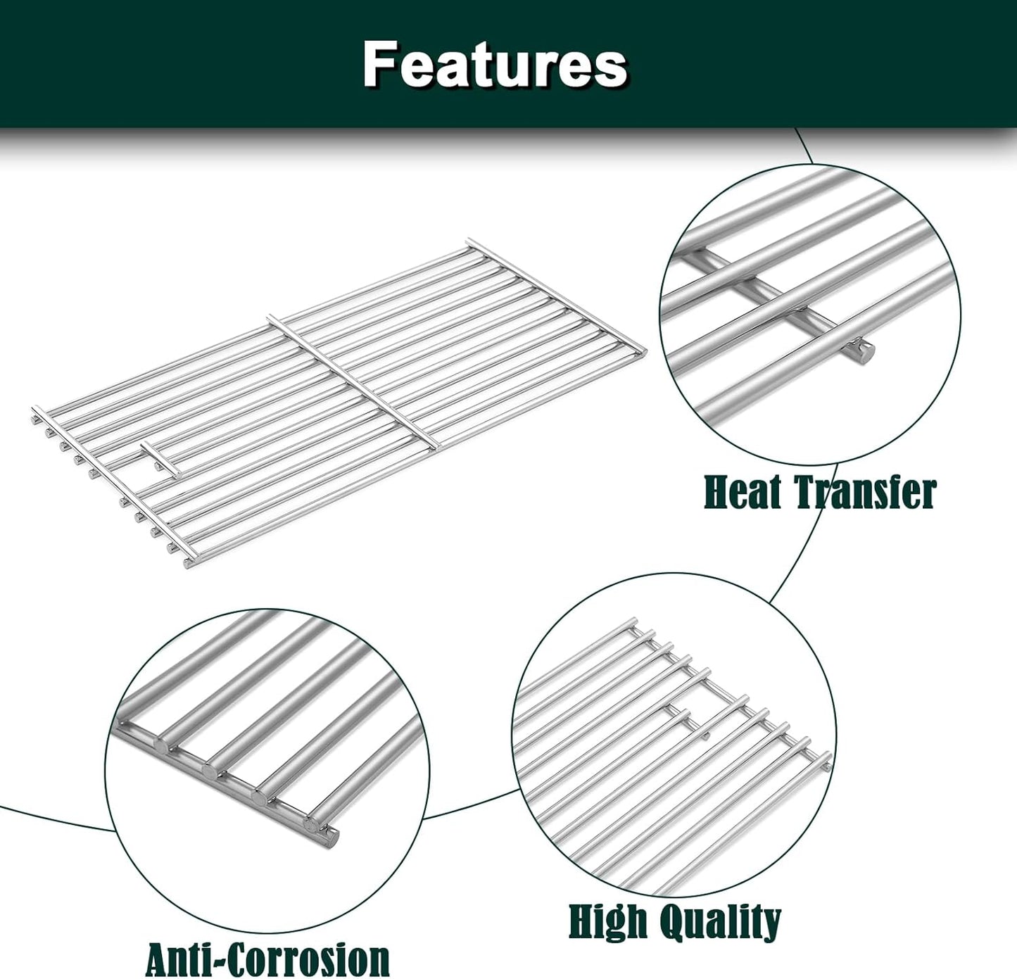 RJC008P RJC32A Grates Grill Replacement Parts for RCS Grill Parts 32’’ Premier RJC32AL Cooking Grid Blaze 4 Burner BLZ-4LTE2-NG BLZ-4LTE2-LP BLZ-4LTE2MG-LP BLZ-32-034 Summerset Sizzler Grill Grates