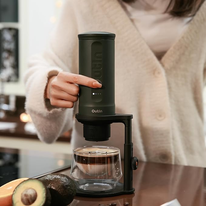 OutIn Fino Portable Electric Coffee Grinder, Coffee Stand
