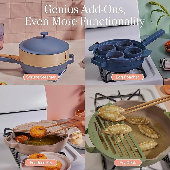 Our Place Always Pan Duo - Stndard & Mini Always Pan 2.0 Bundle | Multi-Functional Cookware Set Replaces 20 Pieces | Spice