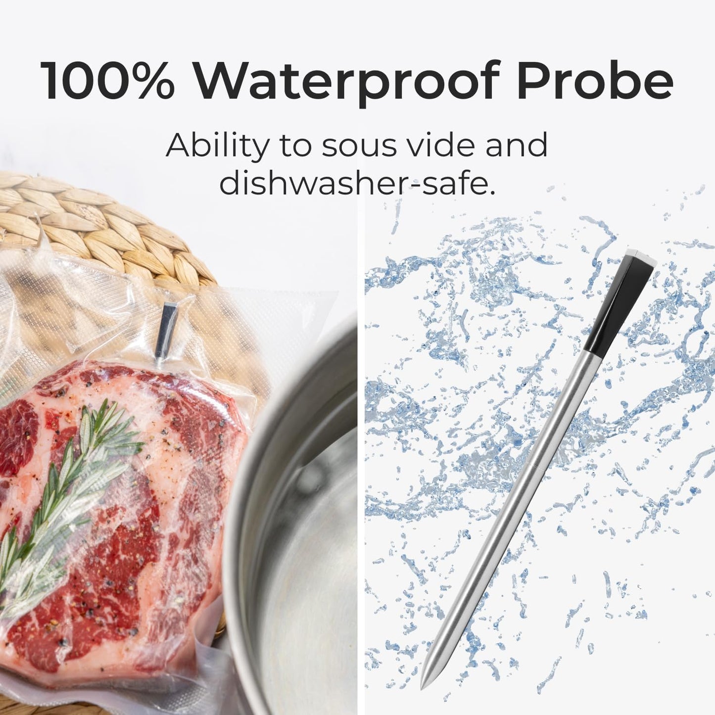MEATER Plus Bundle: Smart Digital Wireless Meat Thermometer with Microfiber Kitchen Towel & Bar Blade Opener | Grilling, Smoking, Roasting, Baking, & BBQ | Limited Edition Brown Sugar Color