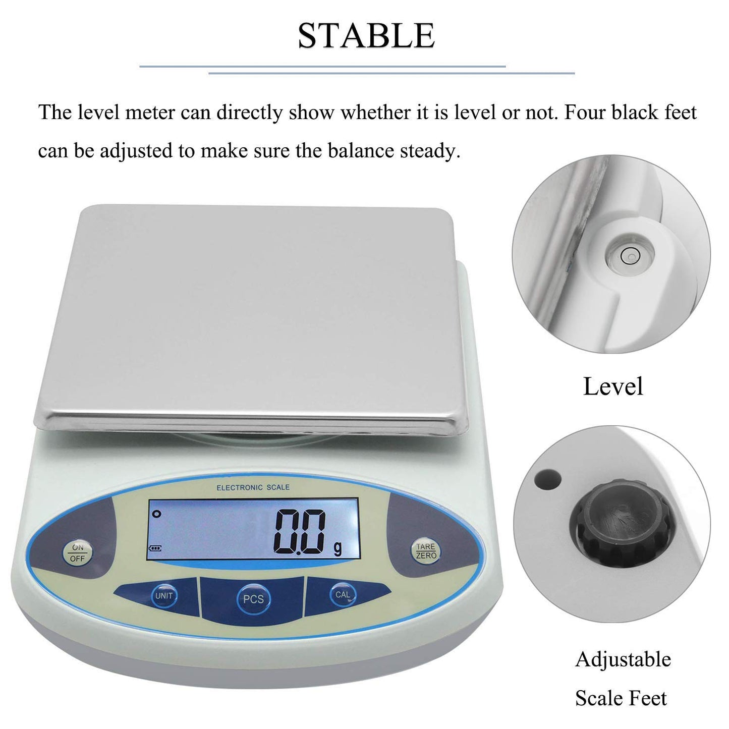 CGOLDENWALL Lab Scale 15kgx0.1g Digital Precision Scale Electronic Balance Laboratory Weighing Industrial Scale Kitchen Counting Scale Scientific Scale Calibrated 110V (15kg, 0.1g)