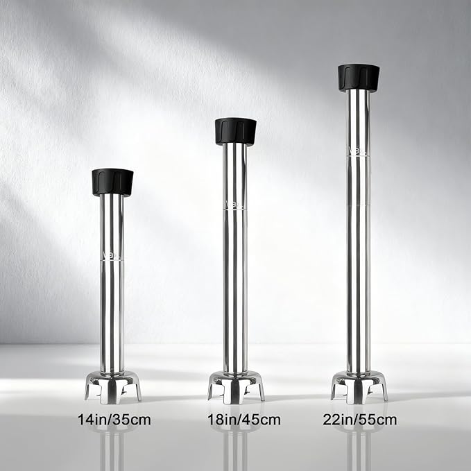 VONCI 22inch Commercial Immersion Blender Detachable Shaft, 500W & 750W Compatible, Stainless Steel Removable Shaft.