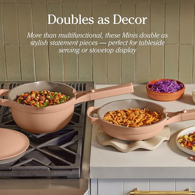 Our Place Mini Home Cook Duo - 8.5" Always Pan & Small Perfect Pot Bundle | Multi-Functional Cookware Set Replaces 18 Pieces | Spice