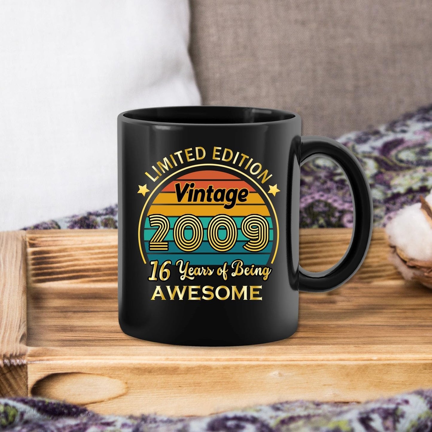 QUPT 16th Birthday Gifts for Girls Boys, 16th Birthday Gifts for Him, 2009 Birthday Gifts for Girls Boys, 16 Years Old Gifts, 2009 Birthday Gifts for Her Him, 16th Birthday Presents Coffee Mug