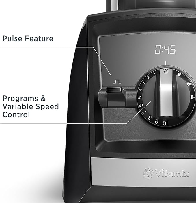 Vitamix A2500 Ascent Series Smart Blender, Professional-Grade, 64 oz. Low-Profile Container, Slate