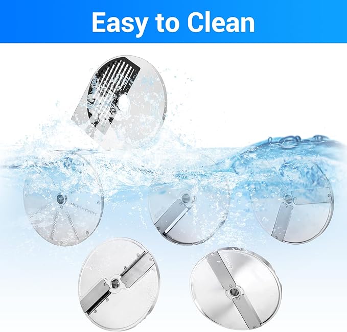 Commercial Vegetable Chopper with 6 blades, Electric Food Processor for Slicing Dicing Shredding, Professional Cheese Grater, 550W Veggie Cutter for Restaurant, Hotel School, Cafeteria, Buffet