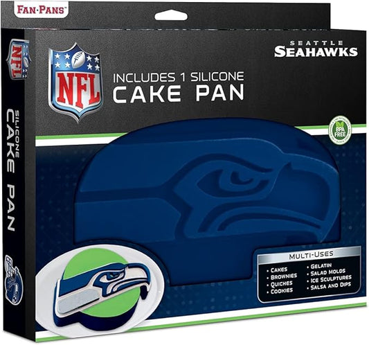MasterPieces NFL Seattle Seahawks Cake Pan - Silicone, Non-Stick, Team Colors, Cake Decorations