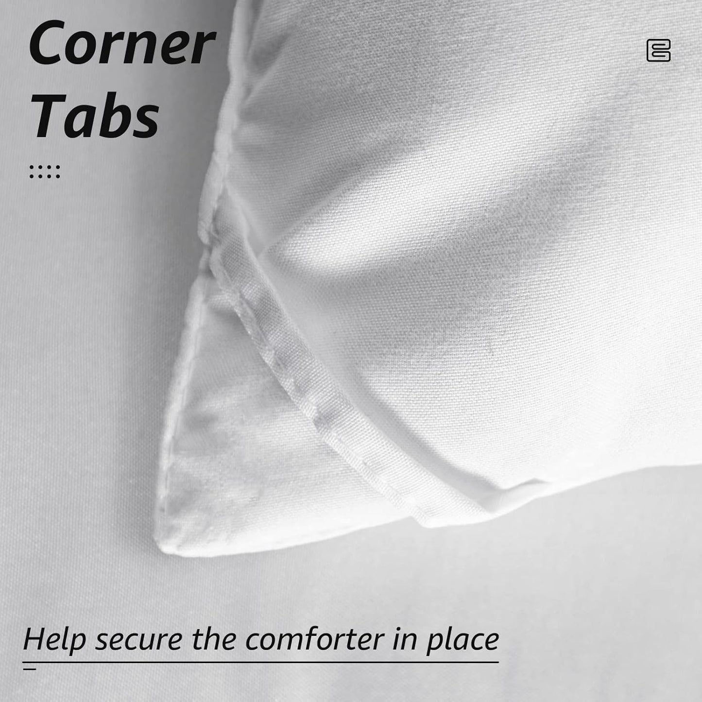 HYLEORY All-Season King Size Bed Comforter - Cooling Goose Down Alternative Quilted Duvet Insert with Corner Tabs - Winter Warm - Machine Washable - White