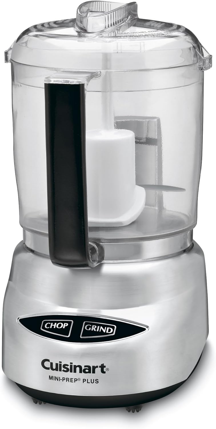 Cuisinart Mini Prep Plus Food Processor, 4 Cup, Brushed Stainless & Mesh Strainers, 3 Pack Set, CTG-00-3MS