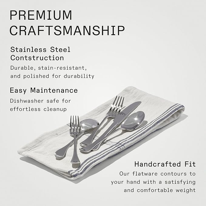 Made In Cookware - Flatware Set - 4 Place Settings (20 Piece Set) - Crafted In Italy