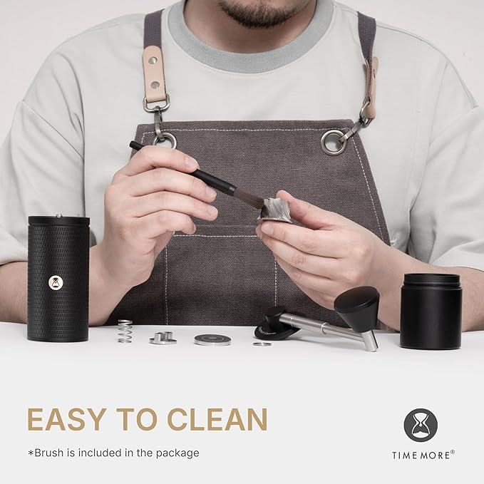 Timemore C5 ESP PRO Manual Coffee Grinder 50 Adjustable Settings, 42mm Stainless Steel Burr Hand Coffee Grinder with Fordable Handle, All Metal, for Espresso, French Press & Pour-over, 30g Capacity