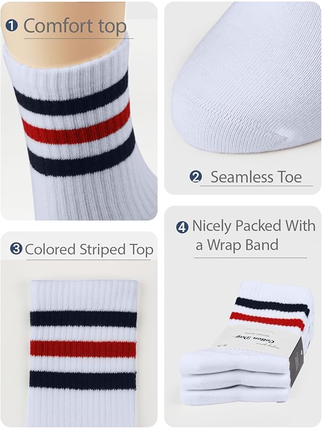 COTTON DAY Women's Soft Combed Cotton Dress Socks Seamless Toe Black White Gray Navy Blue Brown Beige