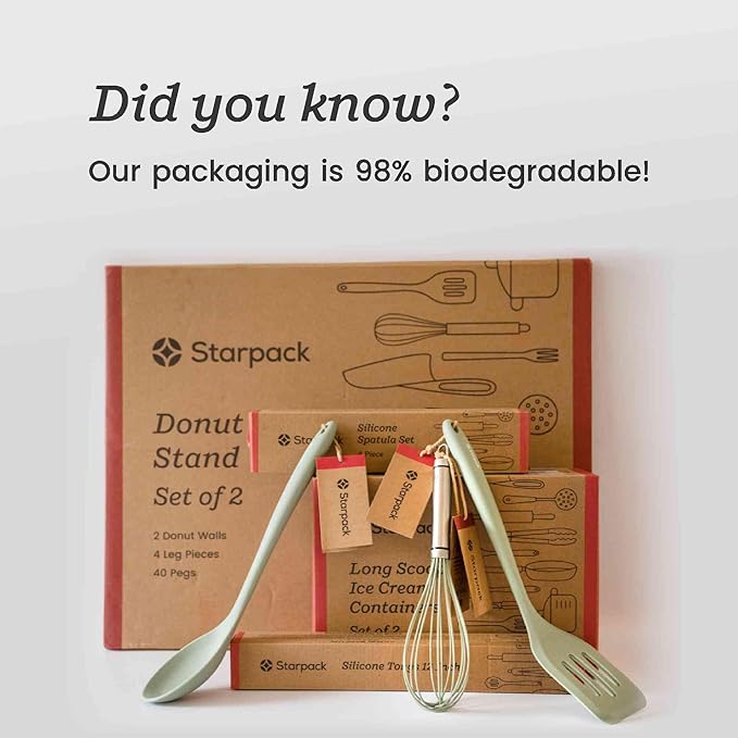 Starpack 'Get a Grip' Silicone Kitchen Tongs for Cooking 12 Inch - BBQ Silicone Tongs for Grill Heat Resistant to 600°F - Stainless Steel Utensils with Non Stick Rubber Tips for Serving Food