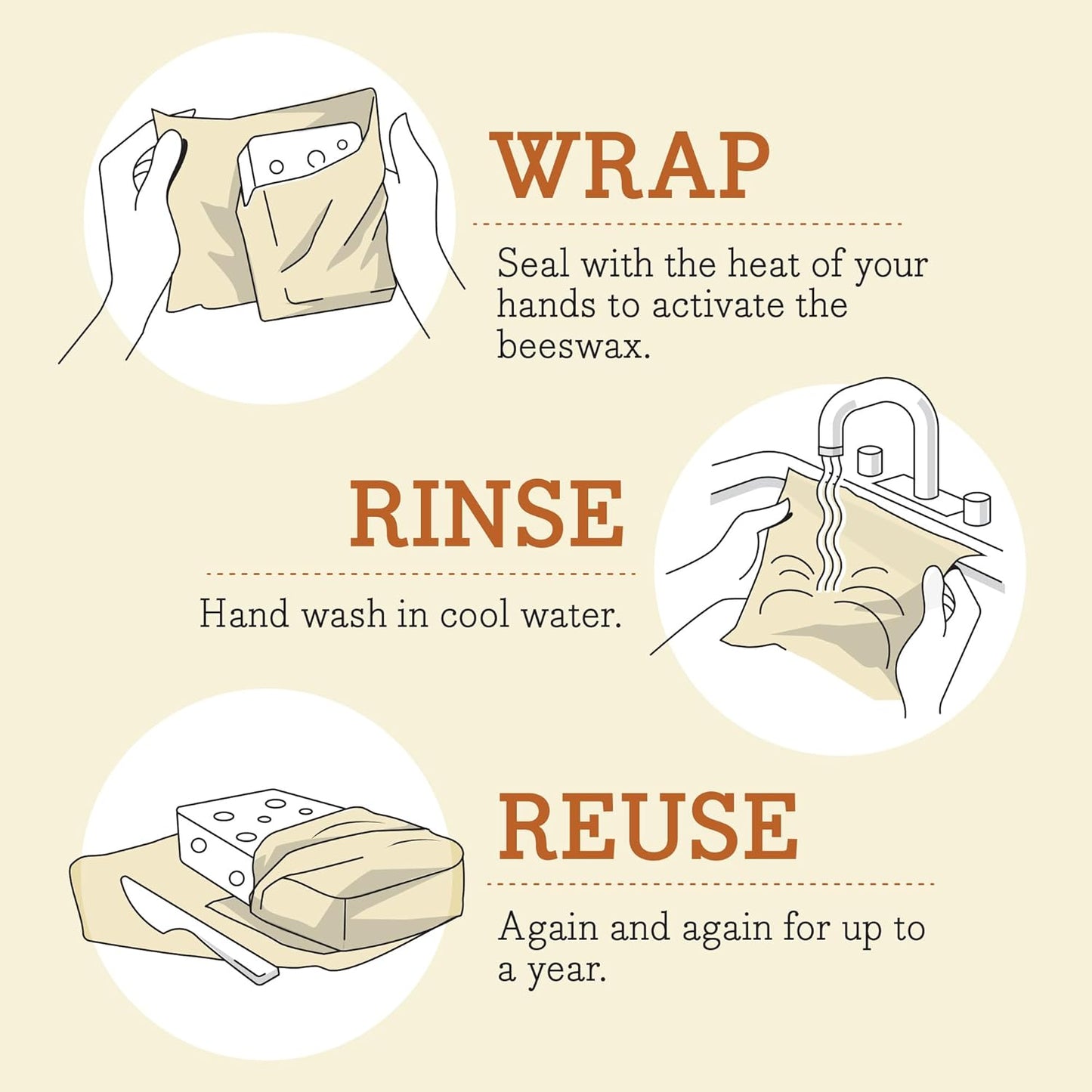 Bee's Wrap Beeswax Wraps for Food - Winter Wonderland 3 Pack (S, M, L) Made in USA Reusable & Organic Food Wraps, Sandwich Wrap & Bowl Covers - Eco-Friendly Alternative to Aluminum Foil & Plastic Wrap