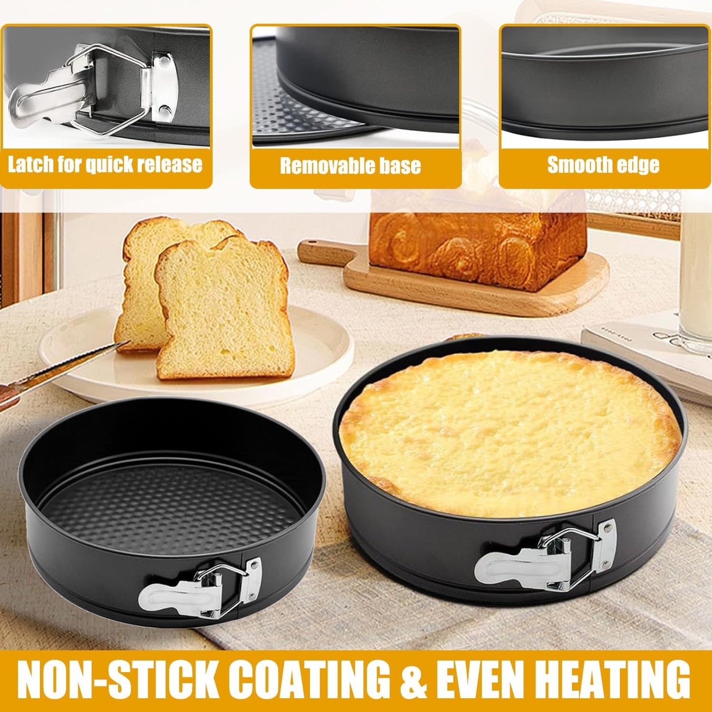 540PCS Cake Decorating Kit - Baking Supplies with 4 Springform Pans, Rotating Turntable, Decorating Tools, Cake Baking Supplies Set for Beginners