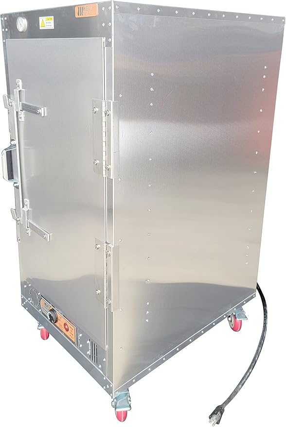 HeatMax 4 Foot Fully Insulated Commercial Electric Food Warmer Holding Cabinet for Full Size Sheet Pans, Churches, Schools, Catering, Fully Assembled, Made in USA with Service and Support, 120V Plug
