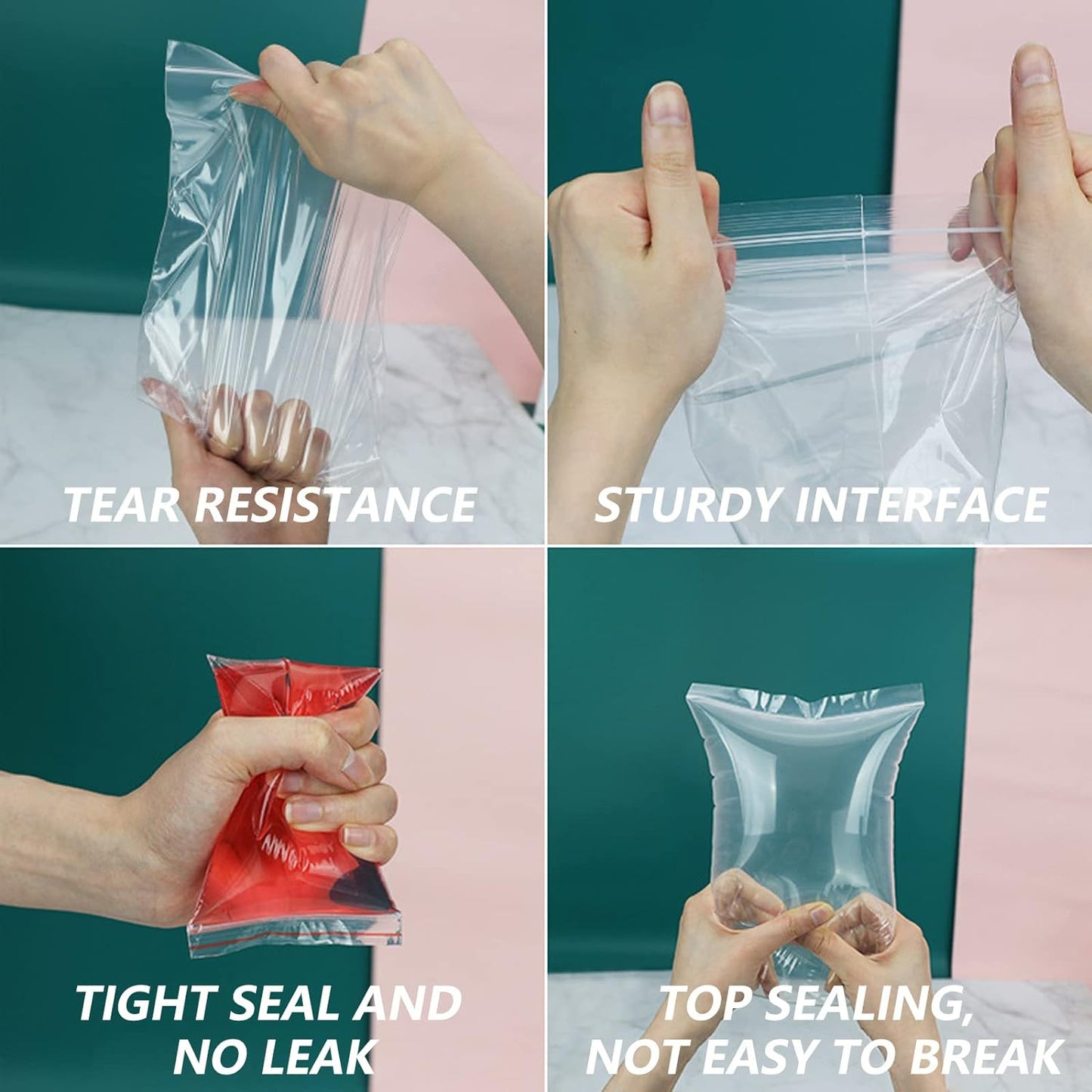 13" x 15"(1000 Count) Large Zip Poly Bags - Clear Plastic Reclosable Storage Zipper Bags 2 Mil for Clothing, T-Shirts, Pants