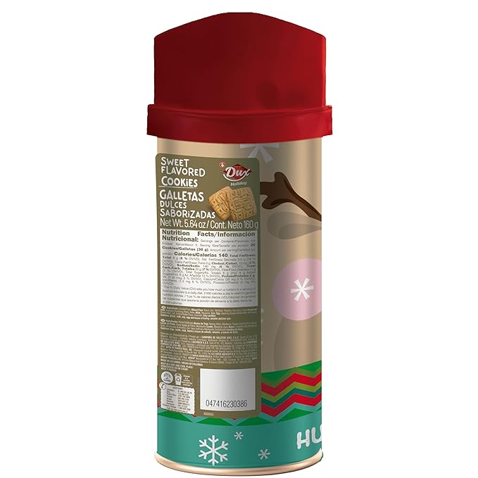 Dux Holiday Christmas Friends Cookies, 3-Pack Variety Tin Set (Reindeer & Santa, Designs May Vary), 5.64 oz