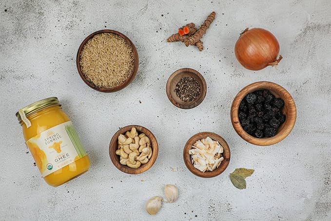 Spring Sunrise Grass Fed Organic Ghee - USDA Certified Clarified Butter - Keto & Paleo Friendly, Non-GMO, Gluten & Casein Free Cooking Oil - Sustainably Sourced - 16 oz Jar