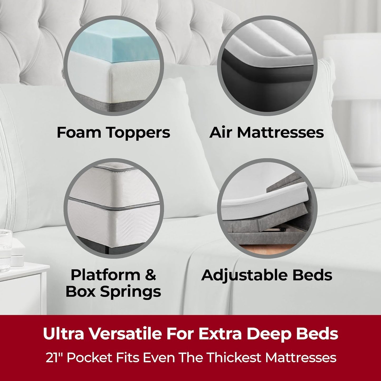 Mellanni Extra Deep California King Sheets - 4 PC Iconic Collection Bedding - Hotel Luxury, Ultra Soft, Cooling Bed Sheets - Wrinkle, Fade, Stain Resistant (Cal King, Spa Mint)
