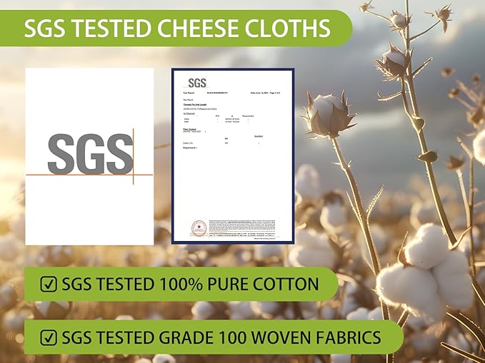 Olicity Cheesecloth Bulk, 8PCS, Grade 100, 20x20Inch Hemmed Cheese Cloth Fabric Reusable Fine Mesh Cloth, 100% Cotton Unbleached Precut Muslin Cheesecloth for Straining, Cooking, Baking, Cheese