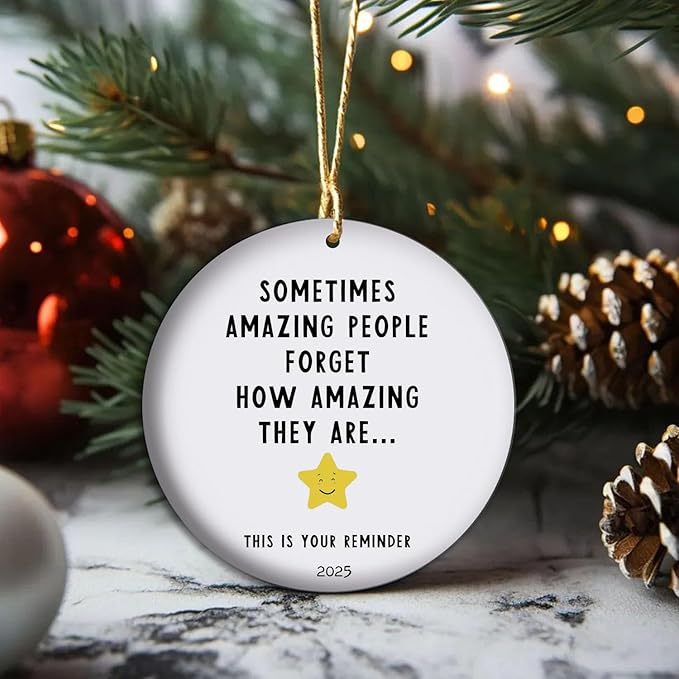 Merry Christmas Ornaments - 2025 Christmas Keepsake, Best Gifts for Friends Family, Xmas Tree Decoration