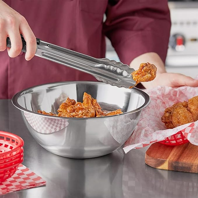 Stainless Steel 5 QT Mixing Bowl | Home & Commercial Quality | Flat Bottom | Cooking, Baking, Meal Prep [1PK]