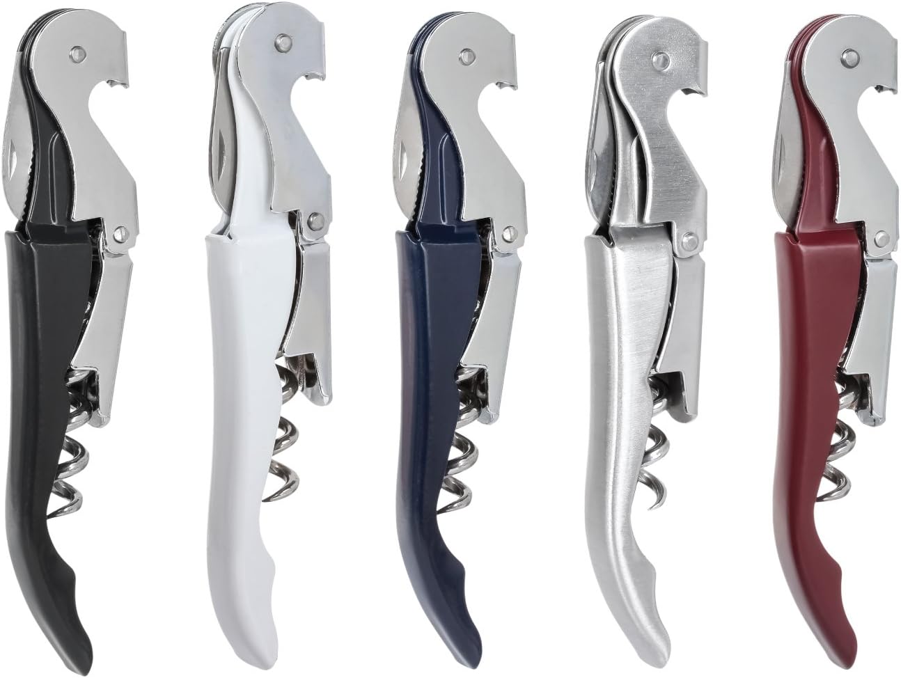 Thirsty Rhino Anggur Double Hinged Waiter's Corkscrew (Set of 4) (White)