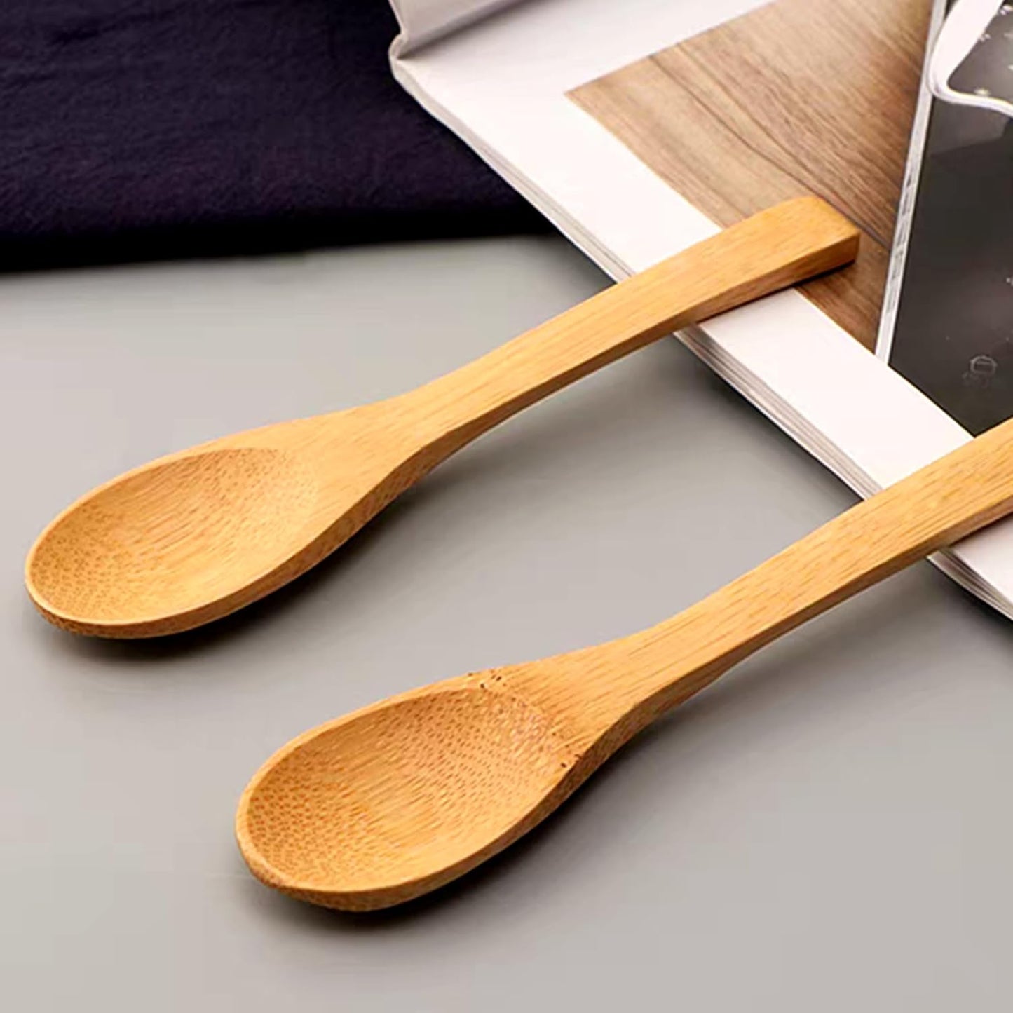 3PCS 6 inch Honey Dipper Sticks Honey Spoon, Wooden Honey Mixing Stirrer Honey Comb Stick, Honey Wand for Honey Jar Dispense Drizzle Honey Wedding Party (Bamboo Spoon)