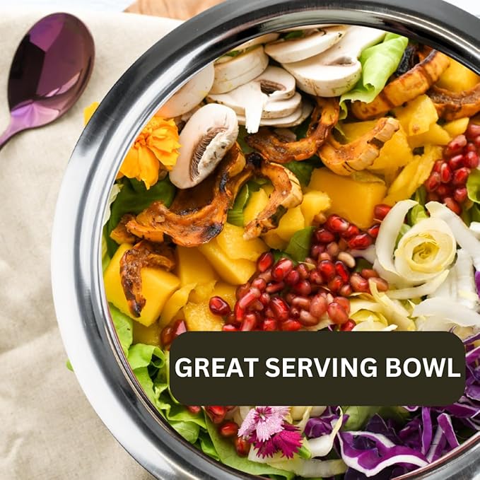 Stainless Steel Serving Bowl | 22" Diameter, 6" Deep | Ideal for Large Gatherings | Multi-Functional & Elegant