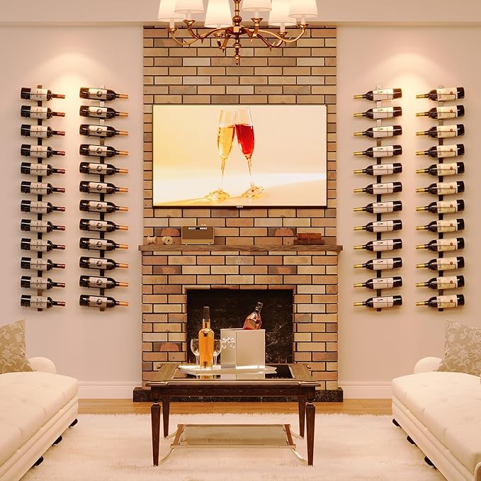 Sonyabecca 3 Pack 12 Bottle Wall Wine Rack?DIY Wine Rack Wall Mounted, Wall Mounted Wine Rack Display Holder Used as One or Four, for Kitchen, Dining Room, Bar, Wine Cellar