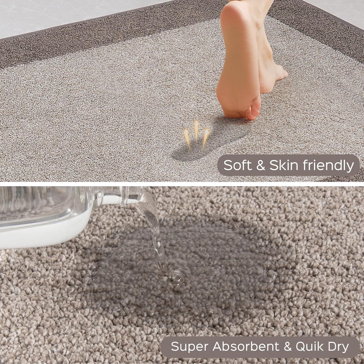 Machine Washable Runner Rug 32" x 96", Non Slip Kitchen Mat for Floor, Absorbent Entryway Rug for Kitchen, Bedroom, Living Room, Hallway, Door (Roll Packing)