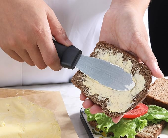 New Star Foodservice 43013 Plastic Handle Butter Spreader, 8.75-Inch, Black, Set of 4