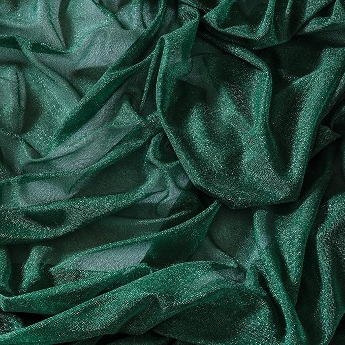 Socomi 4pcs Emerald Green Gauze Table Runner Bulk 10ft Chiffon Like Wedding Table Runner for Bridal Shower Decorations Baby Shower