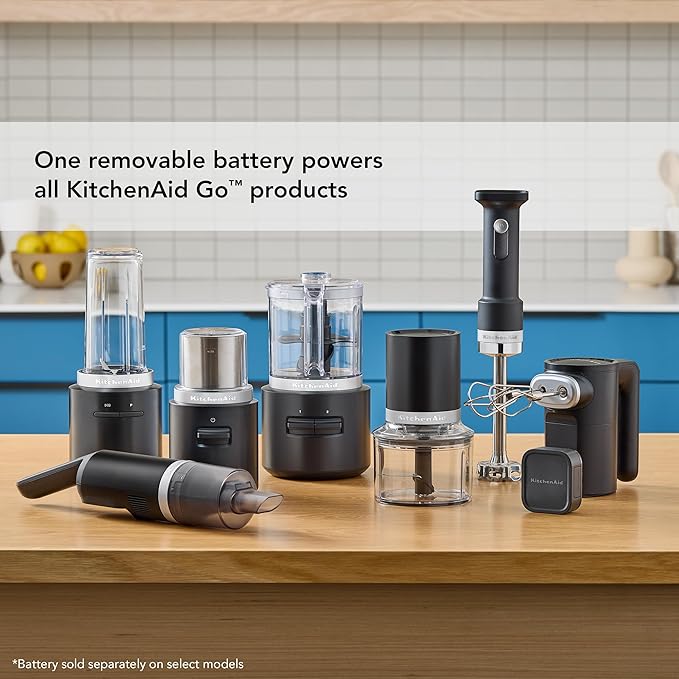 KitchenAid Go Cordless Top Down Chopper - battery sold separately, KTCR350, Black Matte