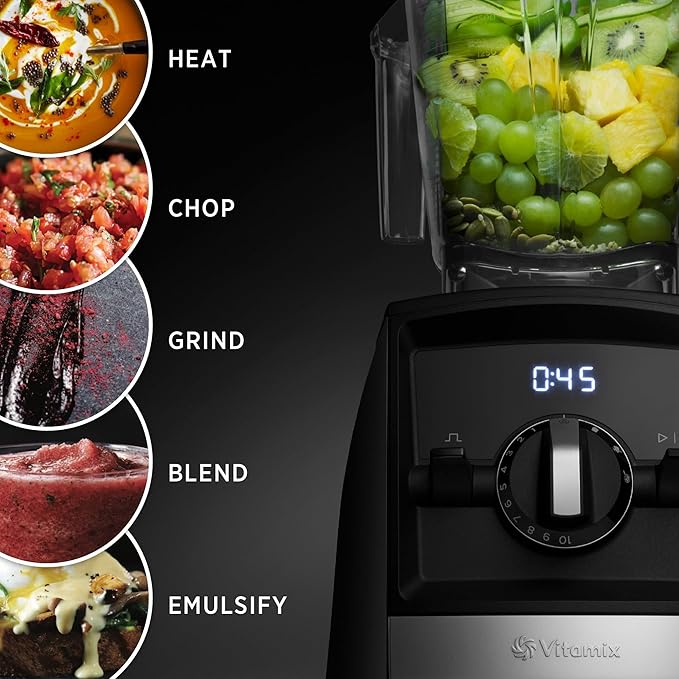 Vitamix A2500 Ascent Series Smart Blender, Professional-Grade, 64 oz. Low-Profile Container, Slate