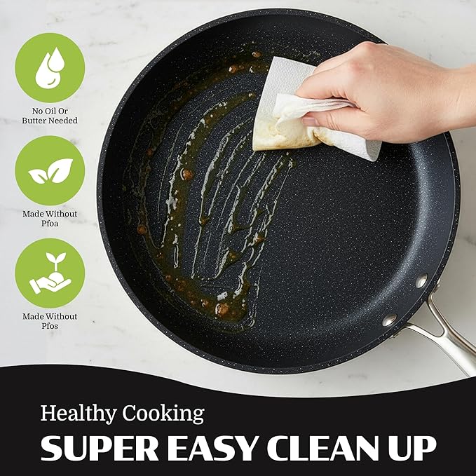 Granitestone Ceraluxe 20 Pc Ceramic Cookware Set Nonstick, Complete Pots and Pans Set Non Stick with 5 Pc Bakeware Set, Deep Frying Pan Set, & Steamer, Non Toxic PFOA Free, Oven & Dishwasher Safe