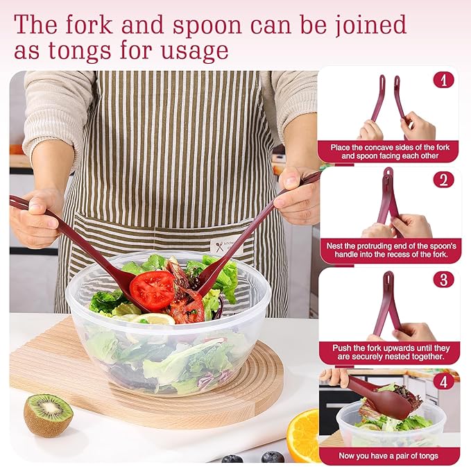 LUXEAR Mixing Bowls with Lids Set, Storage Bowls with Lids Set for Fridge, Meal Prep Bowls 4 Set BPA-Free Salad Bowls with Lid & Handle BPA-Free Salad Storage Container Cooking/Baking/Dishwasher Safe