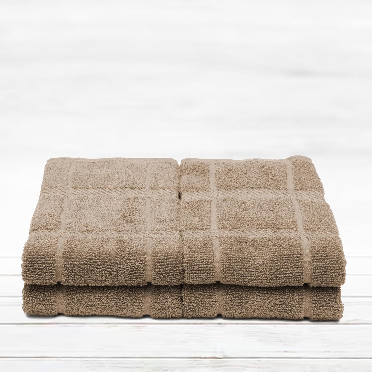 100% Cotton Terry Dish Towels, 4 Pack Plain, 16 x26 Inches, Super Soft and Absorbent Kitchen Towels, Perfect for Kitchen Cleaning and Dish Washing | Tan