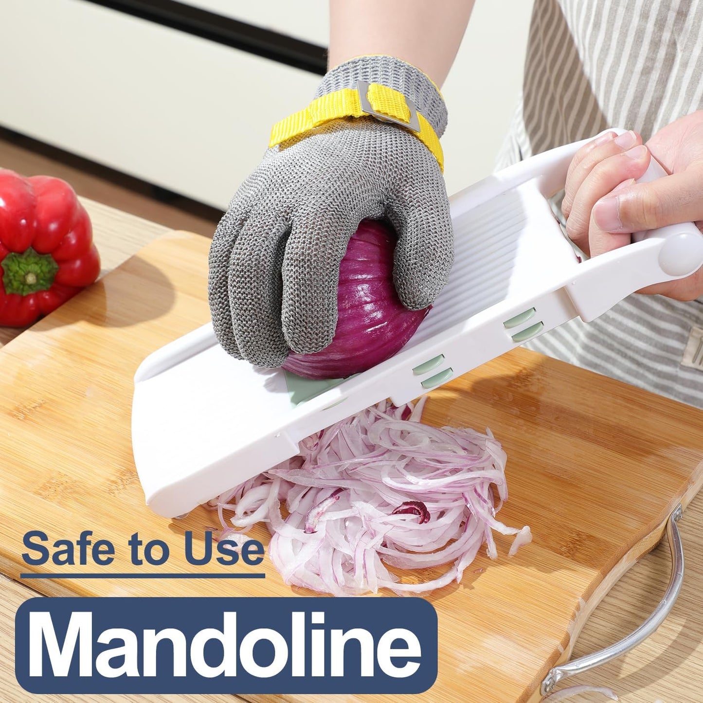 Dowellife ANSI A9 Cut Resistant Glove Food Grade, Stainless Steel Mesh Metal Knife Cutting Glove for Butcher Oyster Shucking Kitchen Mandoline Chef Slicing Fish Fillet (Small)
