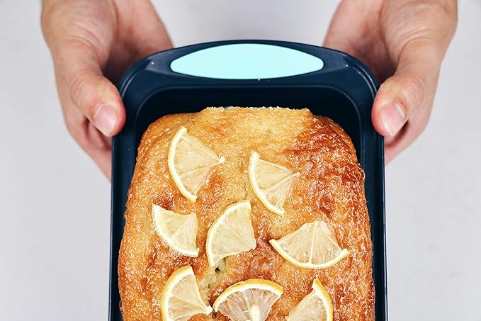 Trudeau 5115206M Structure Loaf Pan Silicone Bakeware, 8.5" x 4.5", Mint/Black