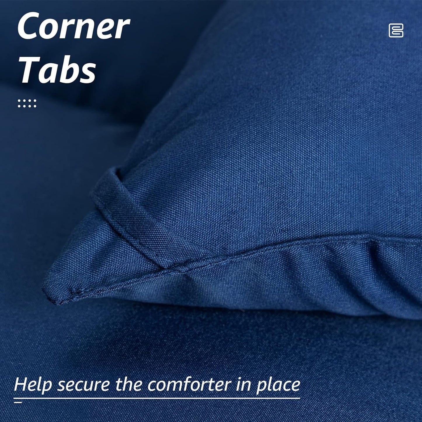 HYLEORY All Season Queen Size Bed Comforter - Cooling Down Alternative Quilted Duvet Insert with Corner Tabs - Winter Warm - Machine Washable - Navy Blue
