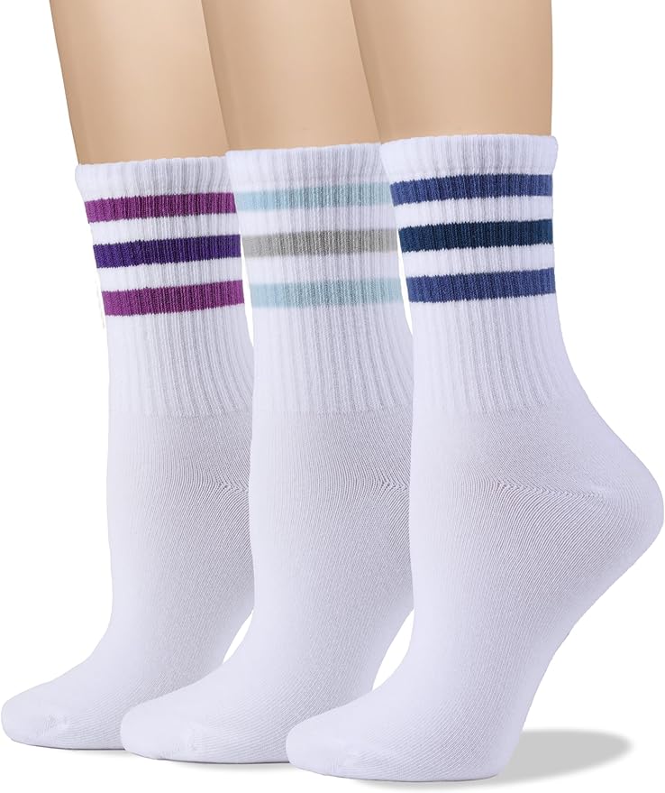 COTTON DAY Women's Soft Combed Cotton Dress Socks Seamless Toe Black White Gray Navy Blue Brown Beige
