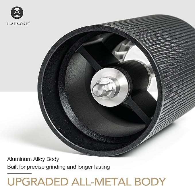 TIMEMORE Chestnut C2S Manual Coffee Grinder with Internal Adjustable Grind Setting, Capacity 20g Hand Coffee Grinder with Stainless Steel Conical Burr, for Espresso to French Press, Black